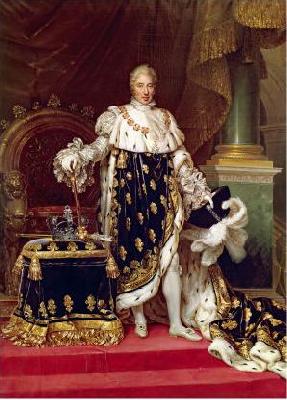 Jean Urbain Guerin Portrait of the King Charles X of France in his coronation robes oil painting picture